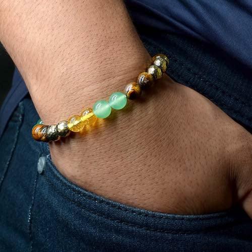 🔥Money Wealth Luck Bracelet Abundance Real Crystal Stone Gemstone Bangle  Cuff | eBay